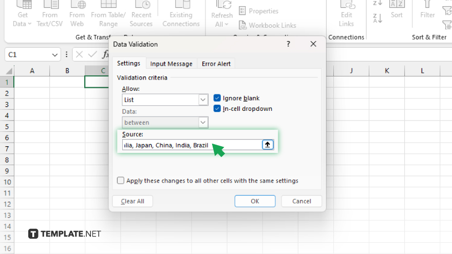 step 3 modify the source data for the drop down list