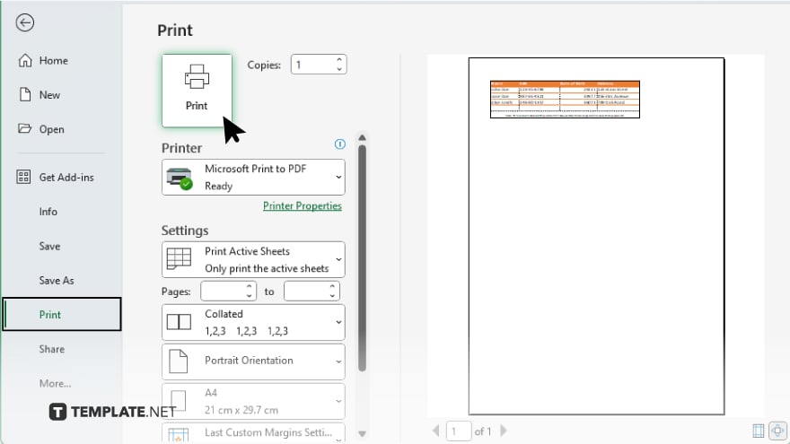 step 3 print your spreadsheet in microsoft excel