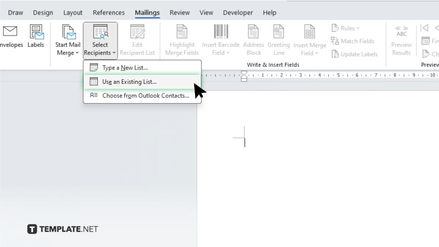 step 3 select your recipients in microsoft excel
