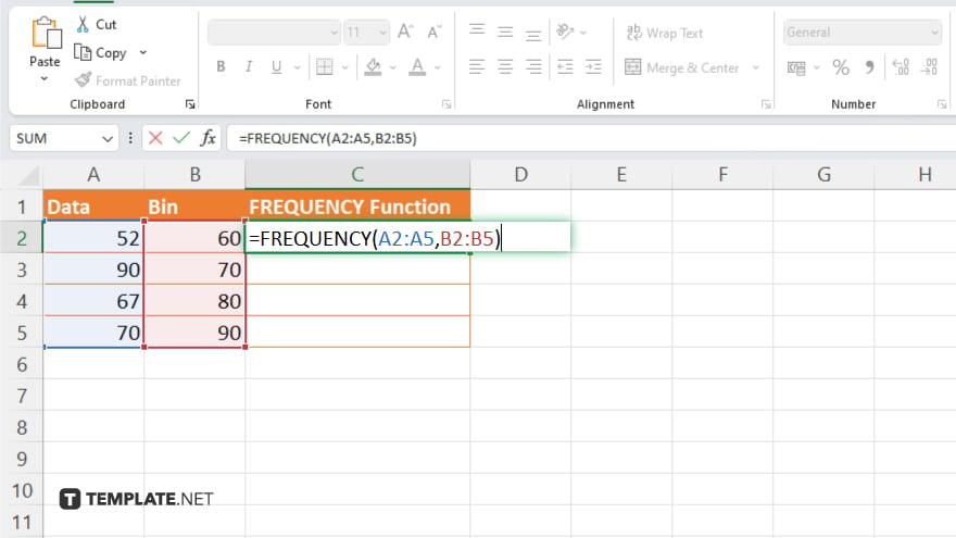 step 3 use the frequency function in microsoft excel
