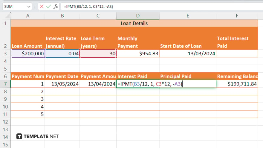 step 4 calculate payment details