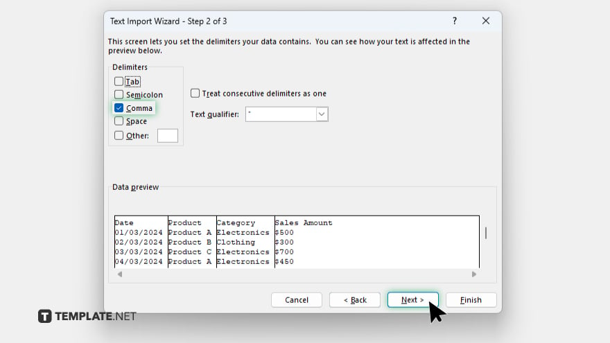 step 4 excels text import wizard if applicable in microsoft excel