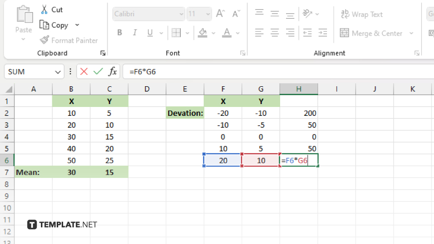 step 4 multiply deviations