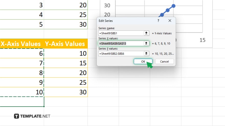 step 4 specify the new axis values