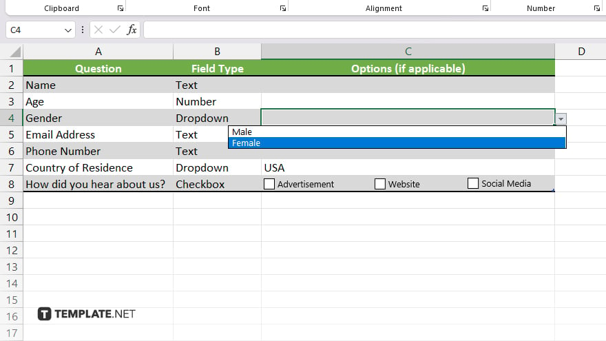 step 5 insert checkboxes or dropdown lists