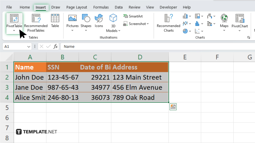 step 6 use pivot tables instead of raw data