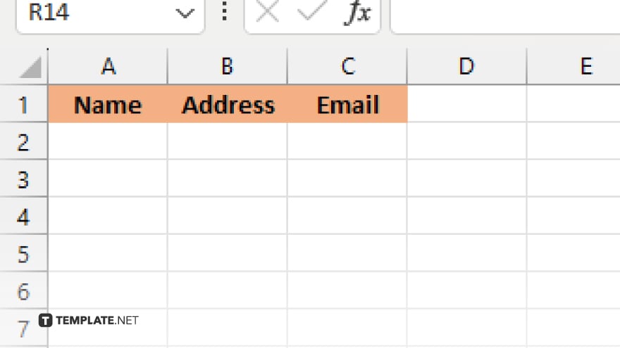 step 2 enter data field names in the first row