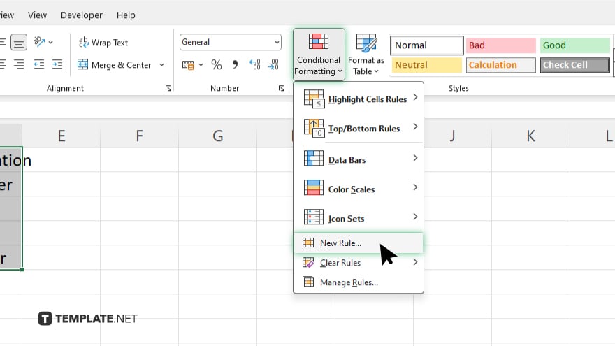 step 2 open the conditional formatting menu