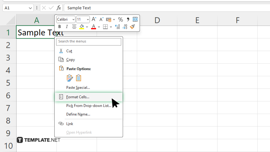 step 2 open the format cells dialog in excel