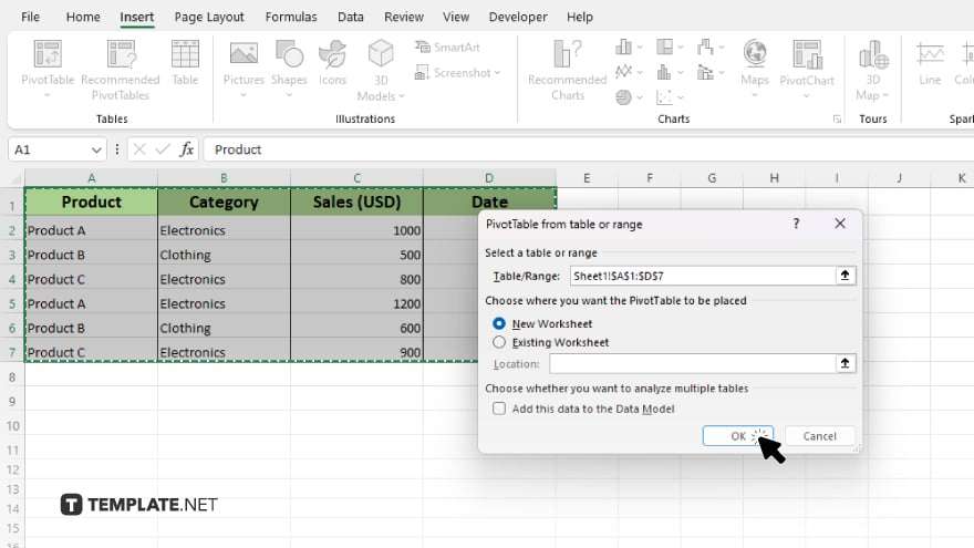 step 3 choose fields for your pivot table