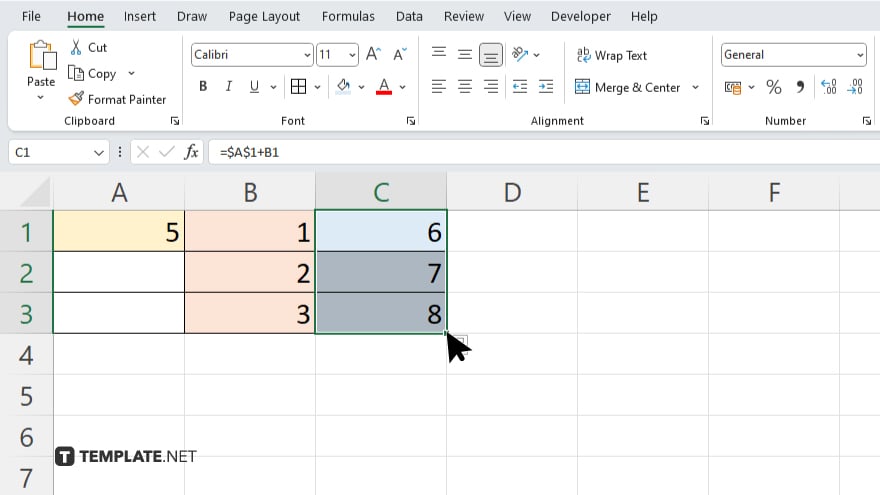 step 4 add dollar signs to the cell reference in microsoft excel
