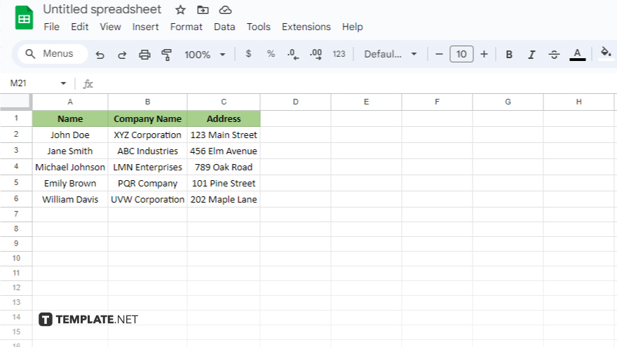 step 4 adjust and format in google sheets