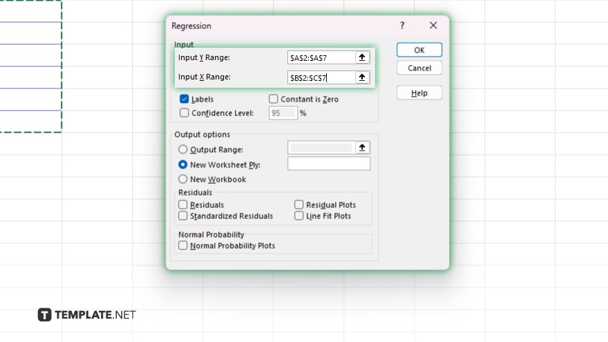 step 4 configure the regression settings