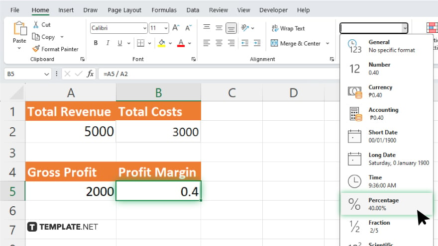 step 4 convert to percentage in microsoft excel