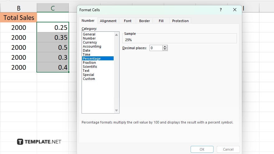 step 4 format the cell as a percentage