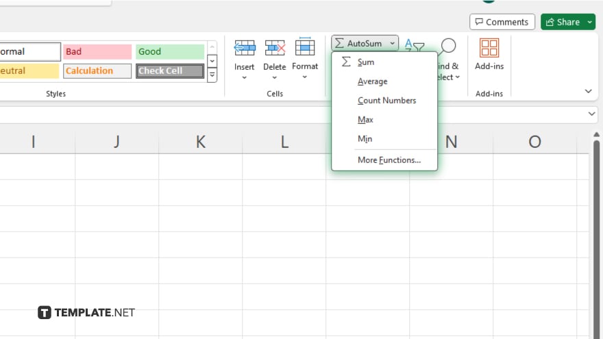 step 5 use autosum for additional calculations