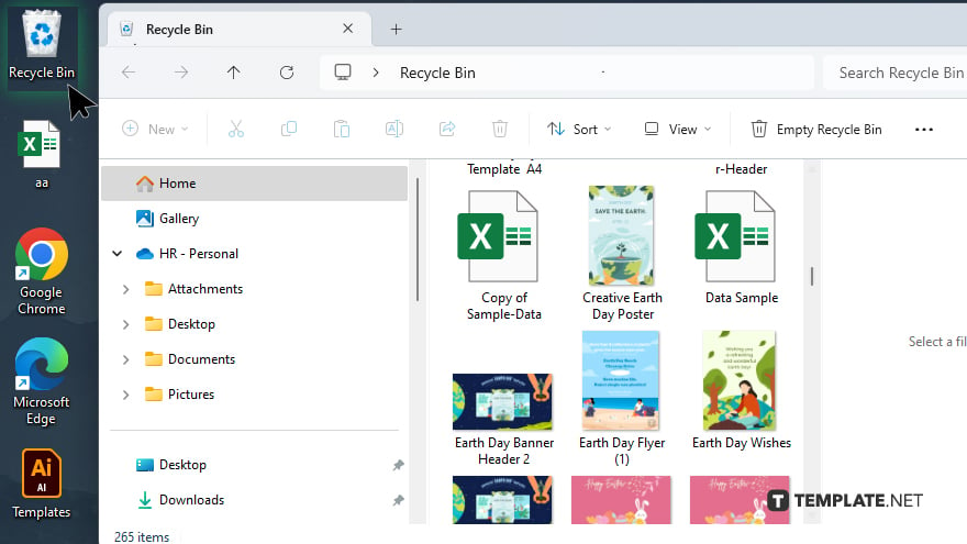 step 1 check the recycle bin in microsoft excel in microsoft excel