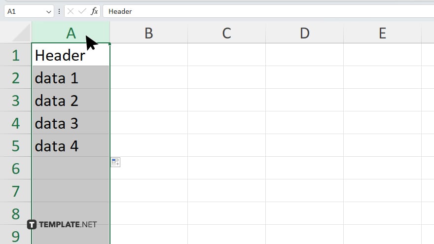 step 1 select the column in microsoft excel