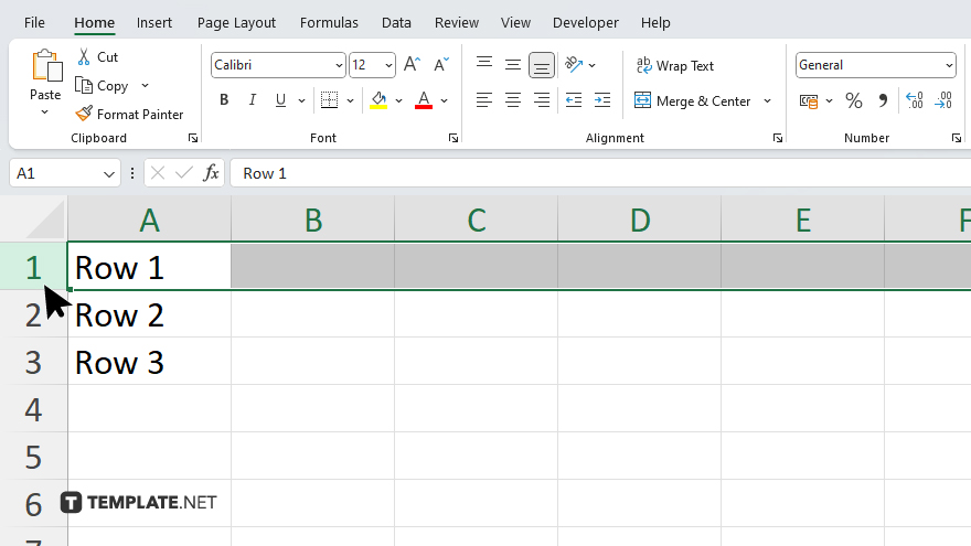 step 1 select the row in excel