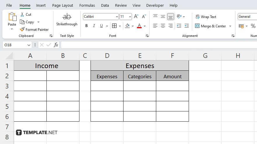 step 1 set up your spreadsheet in microsoft excel
