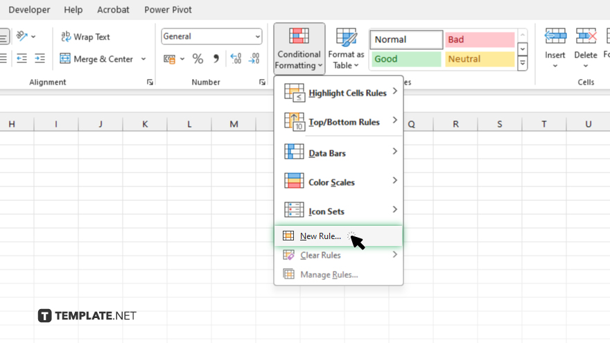 step 2 access the conditional formatting rules