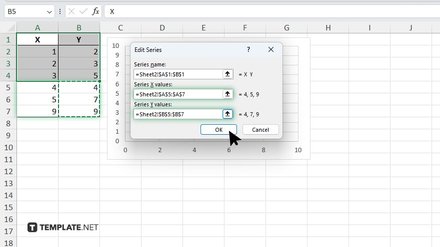 step 2 add a new series in microsoft excel