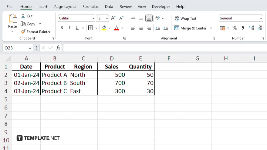 step 2 create a data table in microsoft excel