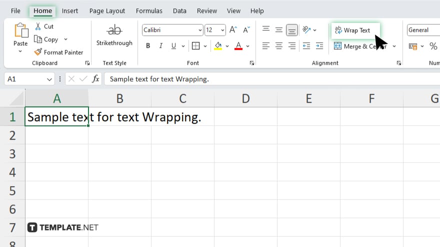 step 2 enable text wrapping