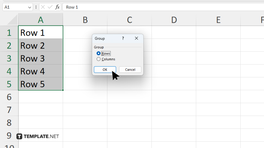 step 3 click on group in microsoft excel