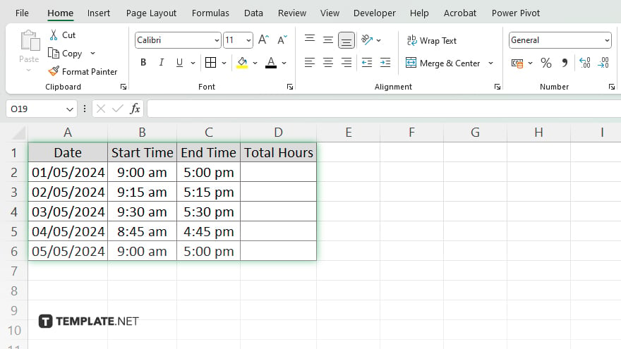 step 3 enter dates and times