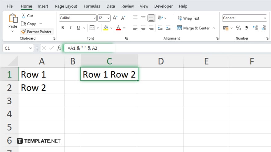 step 3 enter the combination formula in microsoft excel