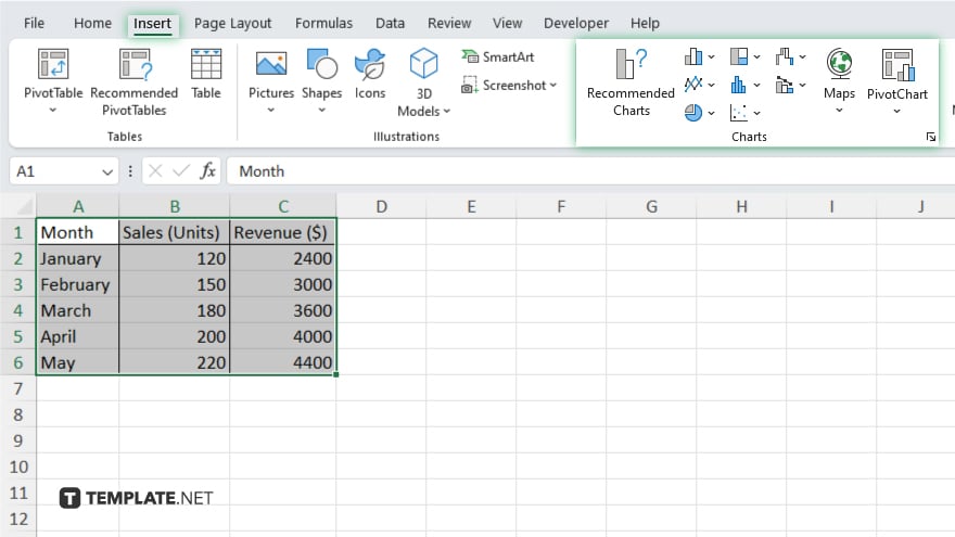 step 3 go to the insert tab in microsoft excel