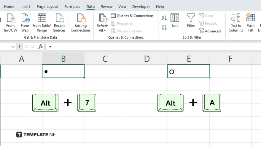 step 3 insert a bullet in microsoft excel