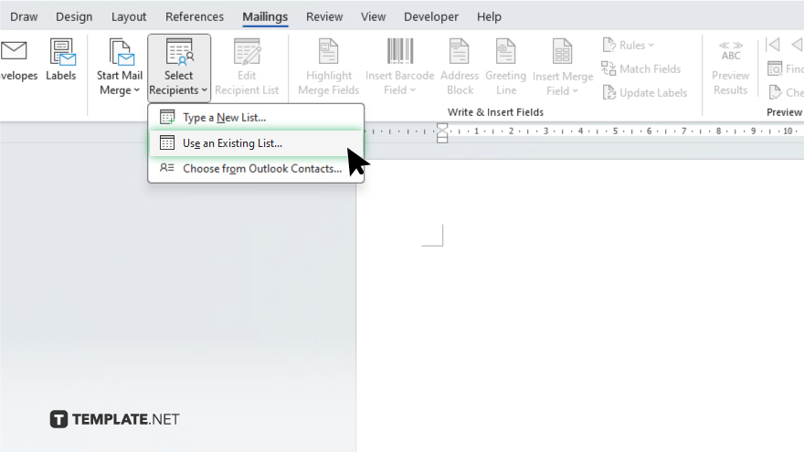 step 3 select recipients in microsoft excel