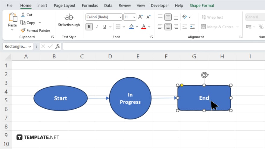 step 4 add text in excel