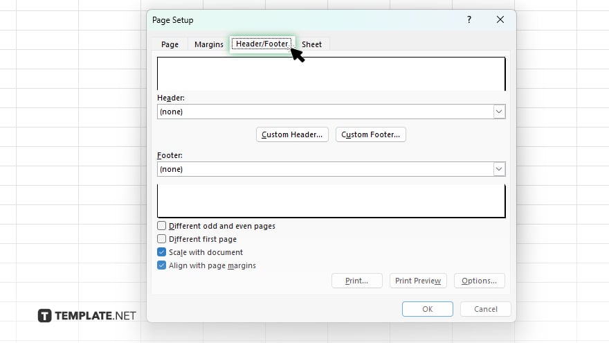 step 4 navigate to the header footer tab