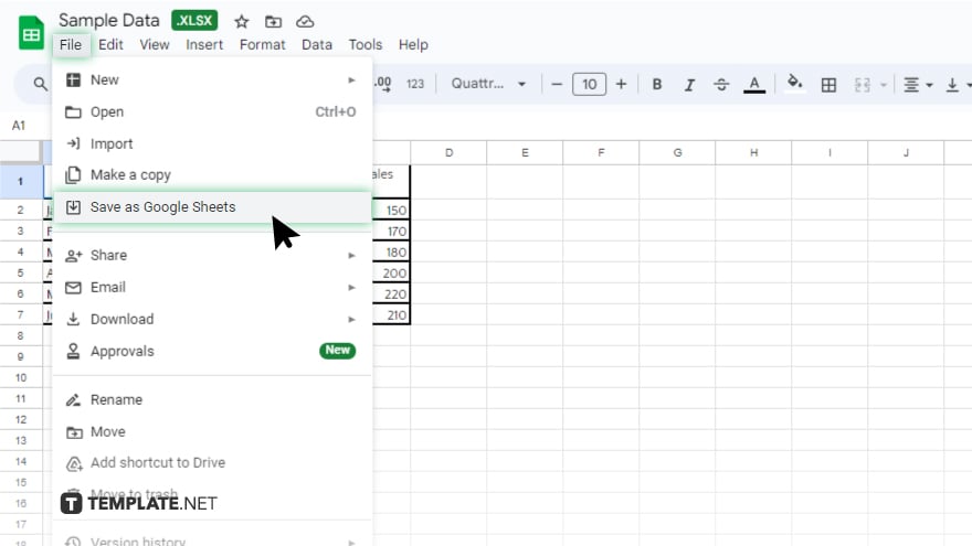 step 4 save the file as a google sheets document