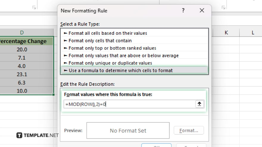 step 4 use a formula to determine which cells to format