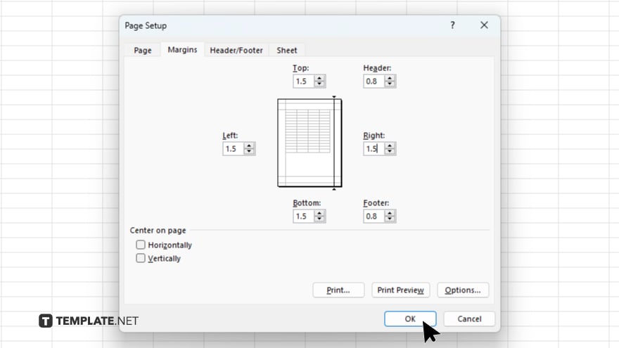 step 5 select customize margins