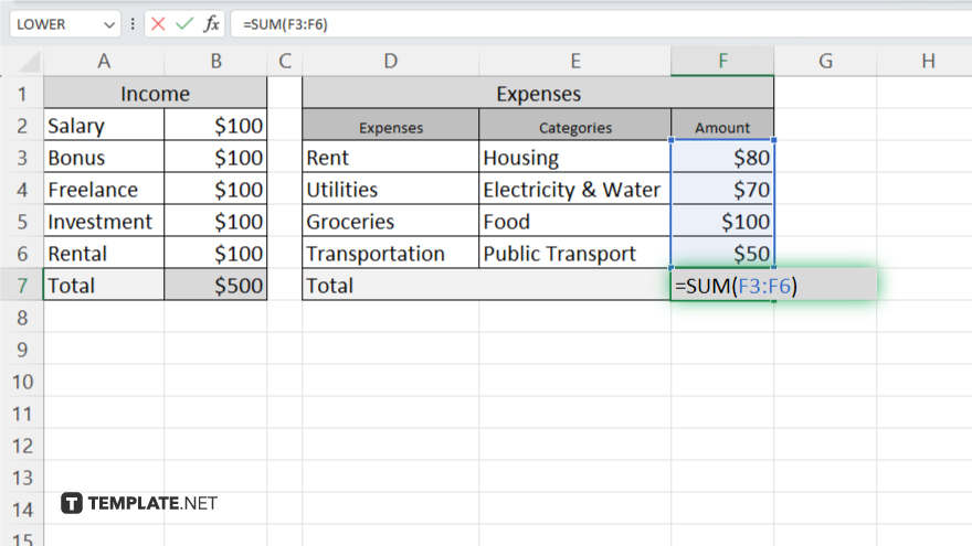 step 6 calculate totals in microsoft excel