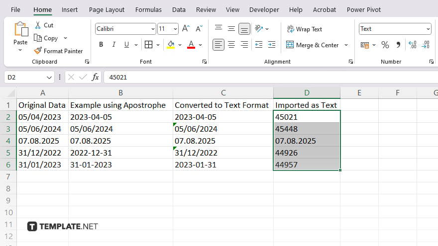 step 4 import data as text