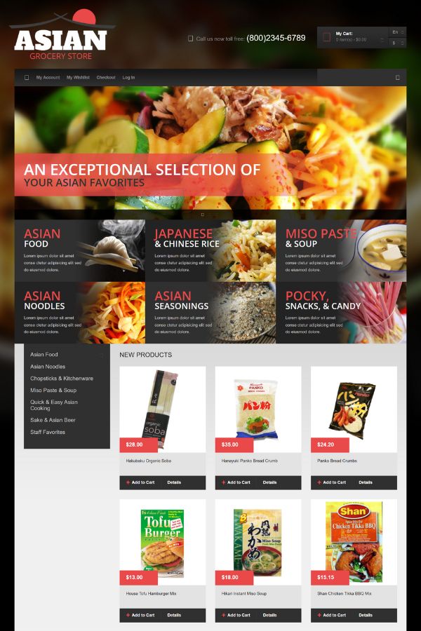 Asian Grocery Magento Theme