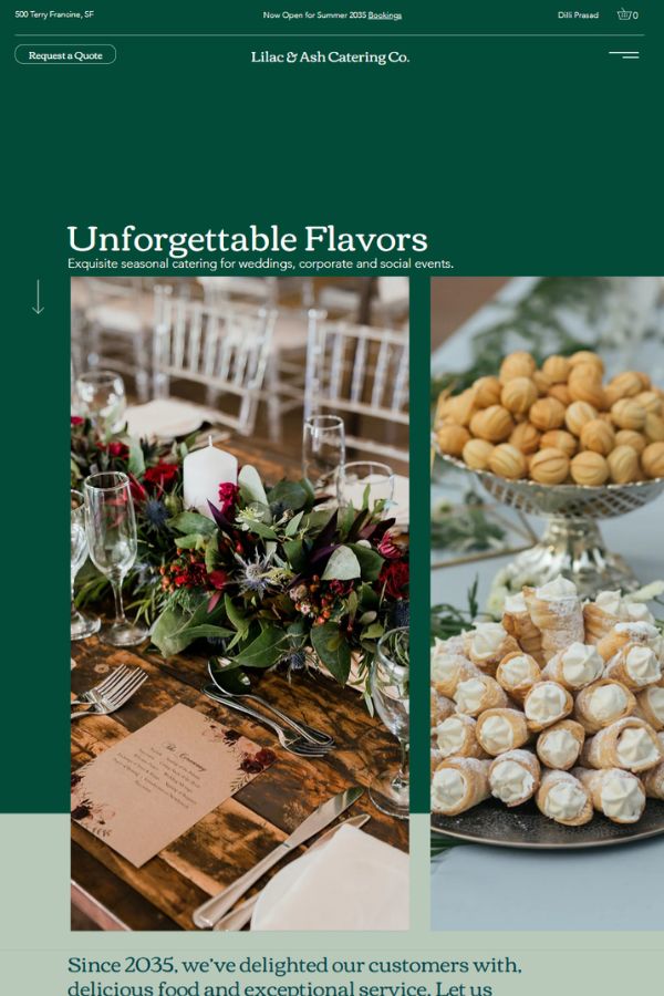 Catering Company Website Template