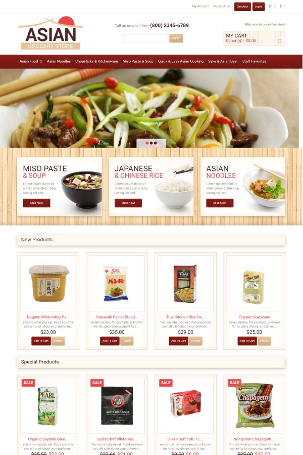 Eastern Food Shop Magento Theme