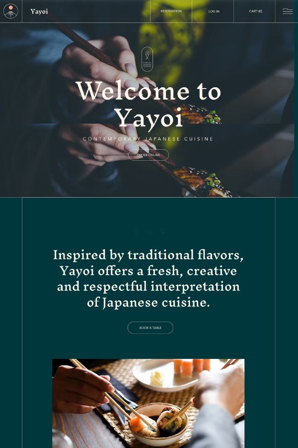 Japanese Restaurant Wix Template