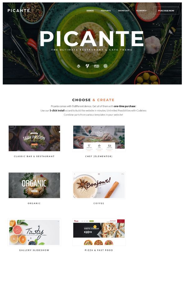 Picante Restaurant WordPress Theme