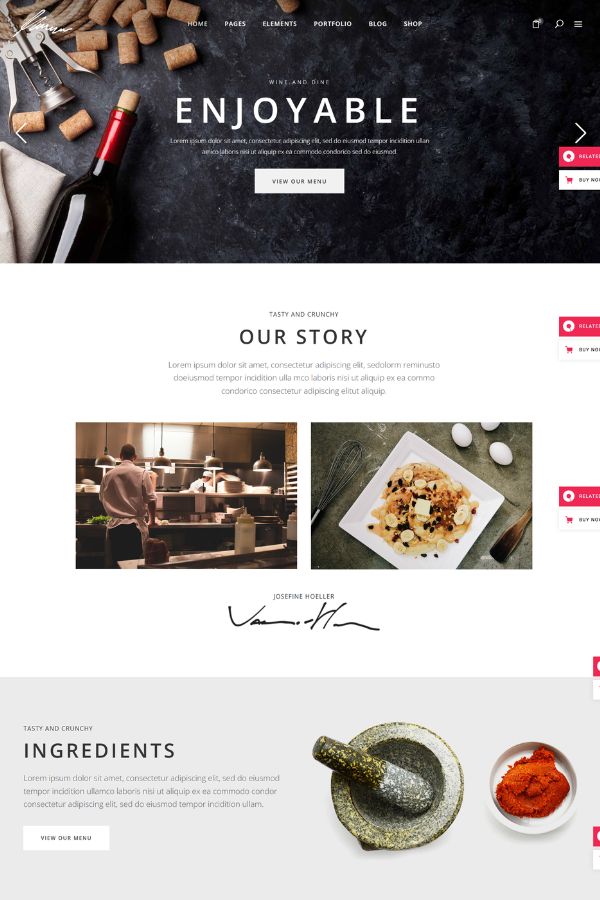 Savory Restaurant Wordpress Theme