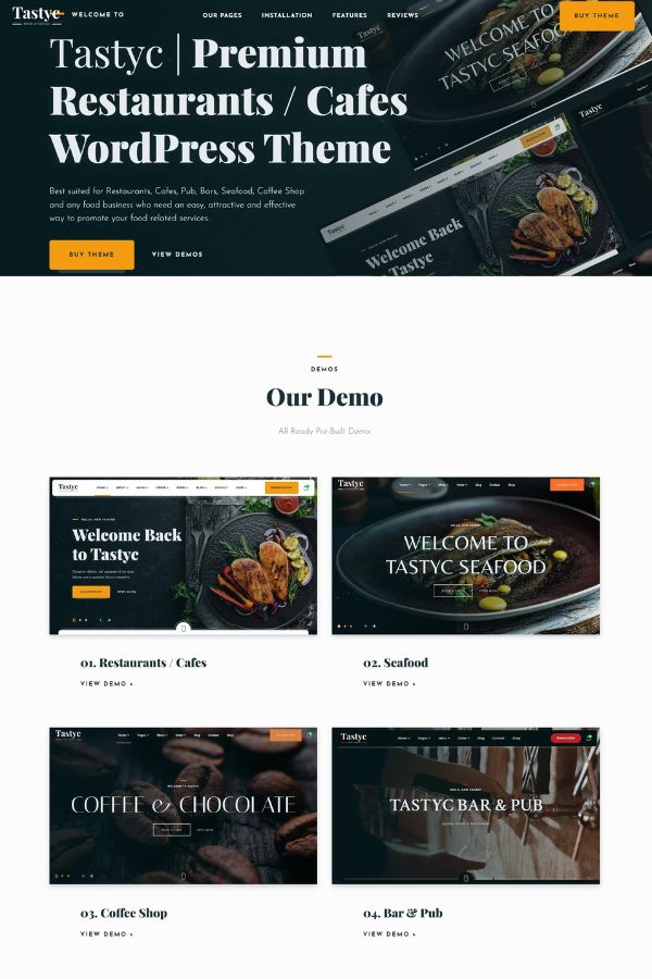 Tastyc Cafe Restaurant Theme