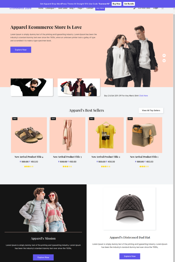 Apparel Ecommerce Store Template