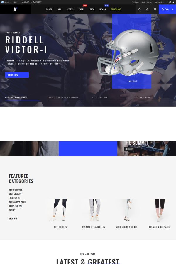 Athlete2 Website Theme